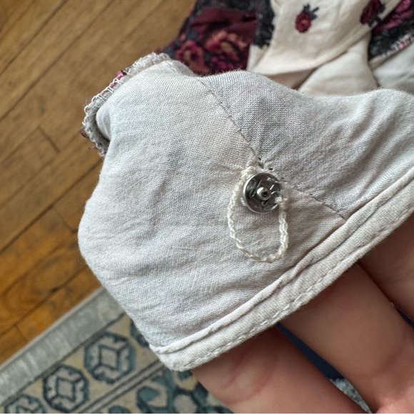 Free People Cream and Purple Floral Mini Dress - Picture 5 of 6